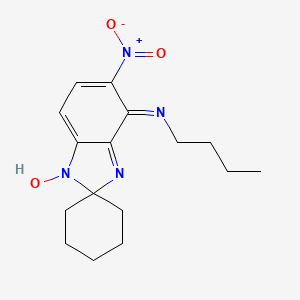 molecular formula C16H22N4O3 B1229015 N-丁基-1-羟基-5-硝基-4-螺[苯并咪唑-2,1'-环己烷]亚胺 
