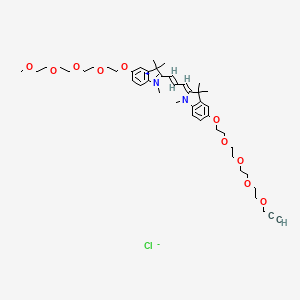 N-methyl-N'-methyl-O-(m-PEG4)-O'-(propargyl-PEG4)-Cy3