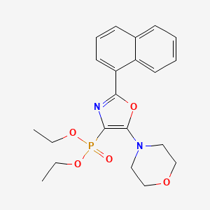 molecular formula C21H25N2O5P B1229022 4-[4-Diethoxyphosphoryl-2-(1-naphthalenyl)-5-oxazolyl]morpholine 