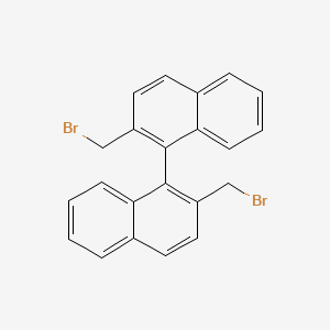molecular formula C22H16Br2 B1229023 2-(Bromomethyl)-1-[2-(bromomethyl)naphthalen-1-yl]naphthalene CAS No. 54130-90-4