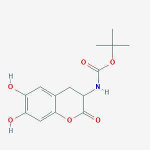 molecular formula C14H17NO6 B12290234 (S)-6,7-Dihydroxy-2-oxo-3-chromancarbamicAcidtert-ButylEster 