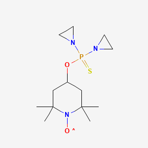 molecular formula C13H25N3O2PS B1229038 1-Oxyl-2,2,6,6-tetramethyl-4-piperidyl-N,N,N',N'-bis(ethylene)phosphorodiamidothioate CAS No. 51526-59-1
