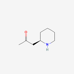 molecular formula C8H15NO B1229039 1-[(2R)-piperidin-2-yl]propan-2-one CAS No. 2858-66-4