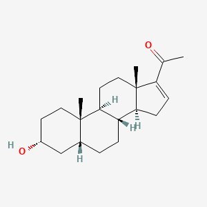 molecular formula C21H32O2 B1229040 16-Dehydropregnanolone CAS No. 566-60-9