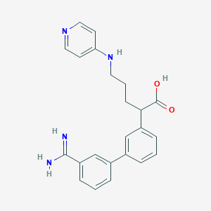 2-[3-(3-Carbamimidoylphenyl)phenyl]-5-(pyridin-4-ylamino)pentanoic acid