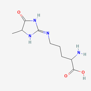 molecular formula C9H16N4O3 B12290441 N-(5-hydro-5-methyl-4-imidazolon-2-yl)-ornithine 