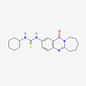 1-cyclohexyl-3-(12-oxo-7,8,9,10-tetrahydro-6H-azepino[2,1-b]quinazolin-2-yl)thiourea