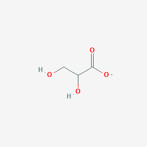 molecular formula C3H5O4- B1229046 2,3-Dihydroxypropanoate 