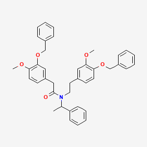 molecular formula C40H41NO5 B12290635 N-[2-(4-Benzyloxy-3-methoxyphenyl)ethyl]-3-benzyloxy-4-methoxy-N-[(1S)-1-phenylethyl]benzeneacetamide 
