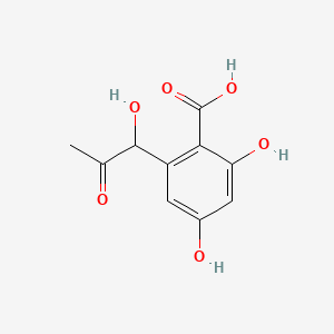2,4-Dihydroxy-6-(1-hydroxy-2-oxopropyl)benzoic acid