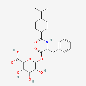 molecular formula C25H35NO9 B12290712 ent-Nateglinide Acyl-beta-D-glucuronide Benzyl Ester 
