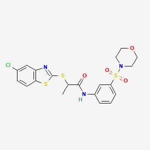 2-[(5-chloro-1,3-benzothiazol-2-yl)thio]-N-[3-(4-morpholinylsulfonyl)phenyl]propanamide