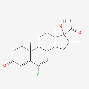 molecular formula C22H29ClO3 B12290777 Pregna-4,6-diene-3,20-dione,6-chloro-17-hydroxy-16-methyl-,(16R)- 
