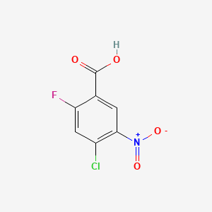 molecular formula C7H3ClFNO4 B1229080 4-Chloro-2-fluoro-5-nitrobenzoic acid CAS No. 35112-05-1