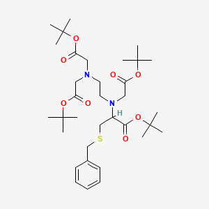 molecular formula C34H56N2O8S B12290847 Tert-butyl 3-benzylsulfanyl-2-[2-[bis[2-[(2-methylpropan-2-yl)oxy]-2-oxoethyl]amino]ethyl-[2-[(2-methylpropan-2-yl)oxy]-2-oxoethyl]amino]propanoate 