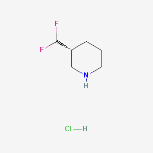 molecular formula C6H12ClF2N B12290898 (3R)-3-(difluoromethyl)piperidine;hydrochloride 