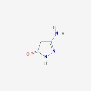 molecular formula C3H5N3O B122909 3-amino-1H-pyrazol-5(4H)-one CAS No. 6126-22-3
