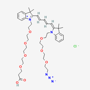 N-(Azide-PEG3)-N'-(PEG4-acid)-Cy5