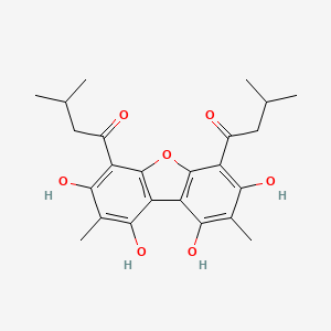 3-Methyl-1-[1,3,7,9-tetrahydroxy-2,8-dimethyl-6-(3-methyl-1-oxobutyl)-4-dibenzofuranyl]-1-butanone