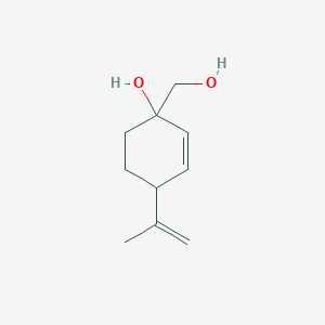 molecular formula C10H16O2 B12290914 1-(Hydroxymethyl)-4-prop-1-en-2-ylcyclohex-2-en-1-ol 