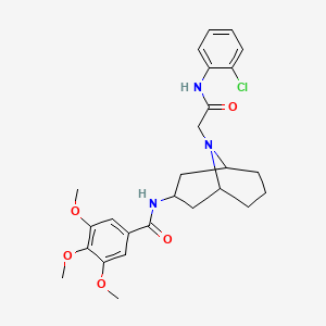 molecular formula C26H32ClN3O5 B12290961 N-[9-[2-(2-chloroanilino)-2-oxoethyl]-9-azabicyclo[3.3.1]nonan-3-yl]-3,4,5-trimethoxybenzamide 