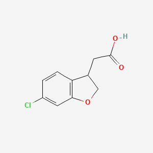 molecular formula C10H9ClO3 B12290969 6-Chloro-2,3-dihydrobenzofuran-3-acetic Acid 