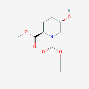 molecular formula C12H21NO5 B12290980 1-tert-butyl 2-methyl (2R,5S)-5-hydroxypiperidine-1,2-dicarboxylate 