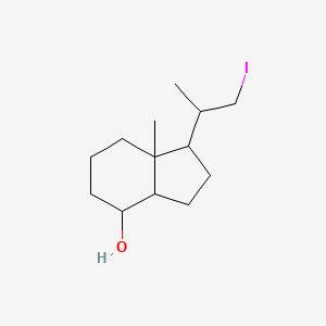 molecular formula C13H23IO B12290989 1-(1-Iodopropan-2-yl)-7a-methyl-1,2,3,3a,4,5,6,7-octahydroinden-4-ol 