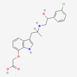 molecular formula C21H23ClN2O4 B12291019 2-[[3-[2-[[2-(3-chlorophenyl)-2-hydroxyethyl]amino]propyl]-1H-indol-7-yl]oxy]acetic acid 