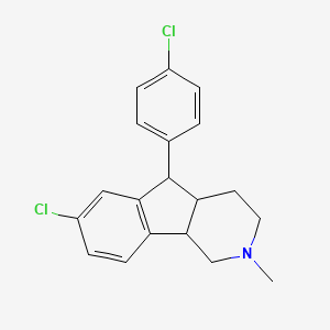 7-Chloro-5-(4-chlorophenyl)-2-methyl-1,3,4,4a,5,9b-hexahydroindeno[1,2-c]pyridine