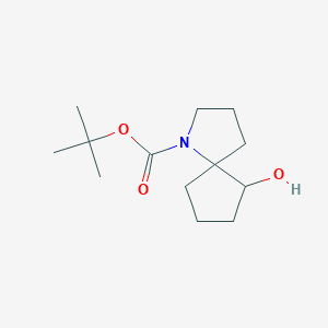 molecular formula C13H23NO3 B12291063 tert-Butyl 6-hydroxy-1-azaspiro[4.4]nonane-1-carboxylate 