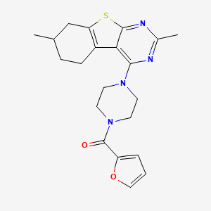 [4-(2,7-Dimethyl-5,6,7,8-tetrahydro-[1]benzothiolo[2,3-d]pyrimidin-4-yl)-1-piperazinyl]-(2-furanyl)methanone