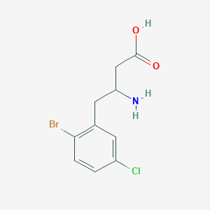 molecular formula C10H11BrClNO2 B12291105 3-Amino-4-(2-bromo-5-chlorophenyl)butyric Acid 
