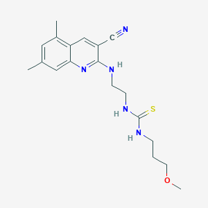 1-[2-[(3-Cyano-5,7-dimethyl-2-quinolinyl)amino]ethyl]-3-(3-methoxypropyl)thiourea