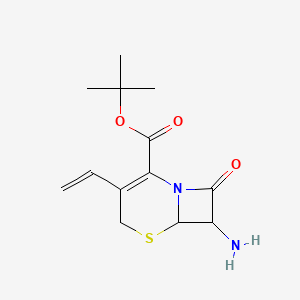 molecular formula C13H18N2O3S B12291135 Tert-butyl 7-amino-3-ethenyl-8-oxo-5-thia-1-azabicyclo[4.2.0]oct-2-ene-2-carboxylate 