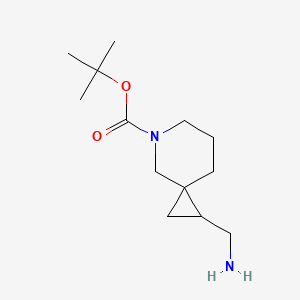 molecular formula C13H24N2O2 B12291155 Tert-butyl 1-(aminomethyl)-5-azaspiro[2.5]octane-5-carboxylate 