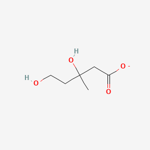 molecular formula C6H11O4- B1229121 3,5-Dihydroxy-3-methylpentanoate 
