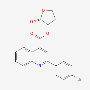 2-(4-Bromophenyl)-4-quinolinecarboxylic acid (2-oxo-3-oxolanyl) ester