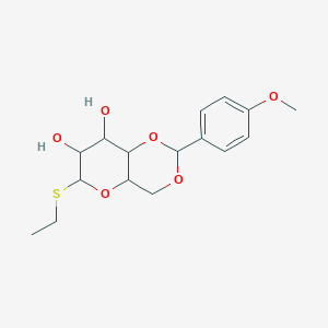 molecular formula C16H22O6S B12291324 Ethyl 4,6-(4-Methoxybenzylidene)--D-thiogalactopyranoside 