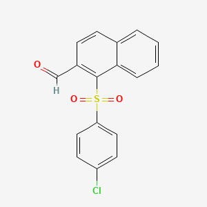 molecular formula C17H11ClO3S B12291348 1-[(4-Chlorophenyl)sulfonyl]-2-naphthaldehyde 