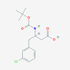 molecular formula C15H20ClNO4 B12291370 3-(Boc-amino)-4-(3-chlorophenyl)butyric Acid 