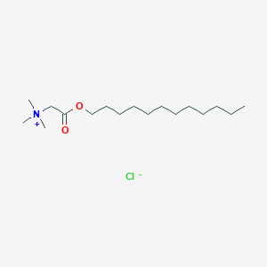 molecular formula C17H36ClNO2 B1229138 Ethanaminium, 2-(dodecyloxy)-N,N,N-trimethyl-2-oxo-, chloride CAS No. 2629-75-6