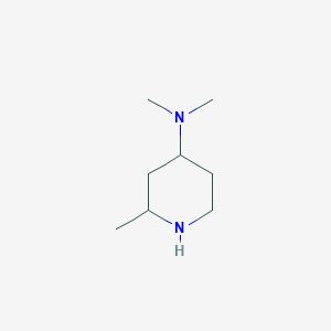 molecular formula C8H18N2 B12291384 Dimethyl-(2-methyl-piperidin-4-yl)-amine 
