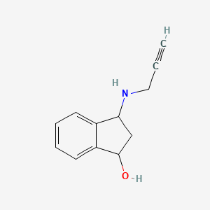 molecular formula C12H13NO B12291386 3-Hydroxy-n-propargyl-1-aminoindan 