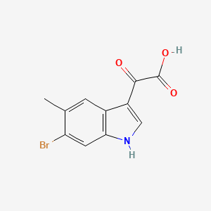 molecular formula C11H8BrNO3 B12291410 2-(6-Bromo-5-methyl-3-indolyl)-2-oxoacetic Acid 
