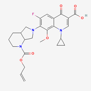 molecular formula C25H28FN3O6 B12291417 N-AllyloxycarbonylMoxifloxacin 