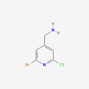 molecular formula C6H6BrClN2 B12291423 (2-Bromo-6-chloropyridin-4-YL)methanamine CAS No. 1060815-63-5