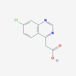 molecular formula C10H7ClN2O2 B12291442 7-Chloroquinazoline-4-acetic Acid 