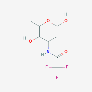 molecular formula C8H12F3NO4 B12291468 N-(Trifluoroacetamido)daunosamine CAS No. 64429-67-0