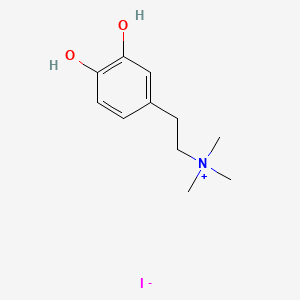molecular formula C11H18INO2 B1229148 3,4-Dihydroxy-N,N,N-trimethylbenzeneethanaminium iodide CAS No. 52336-53-5